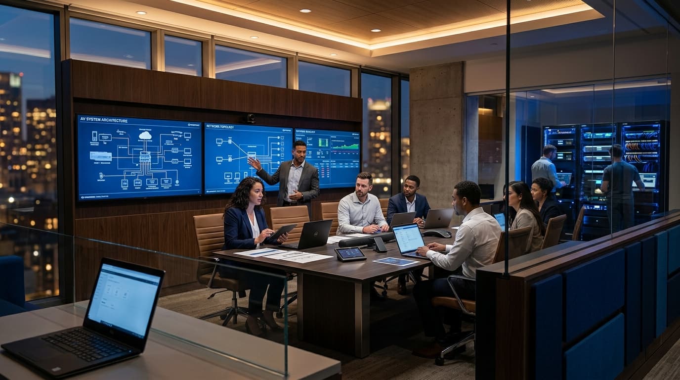 Nirakt corporate team and AV integration